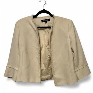 Kasper Blazer Jacket With Bohemian Fringe Detail Women’s Size 10